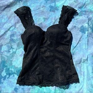 DO NOT PURCHASE ON HOLD NOT AVAILABLE !Black Lace Coset Bustier Top